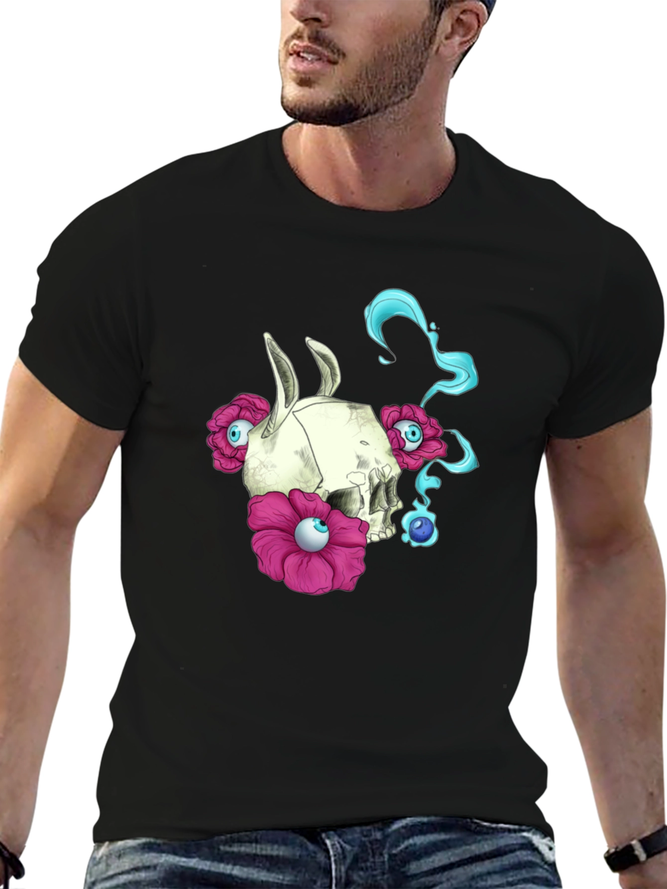 Skull & Flowers Graphic Tee