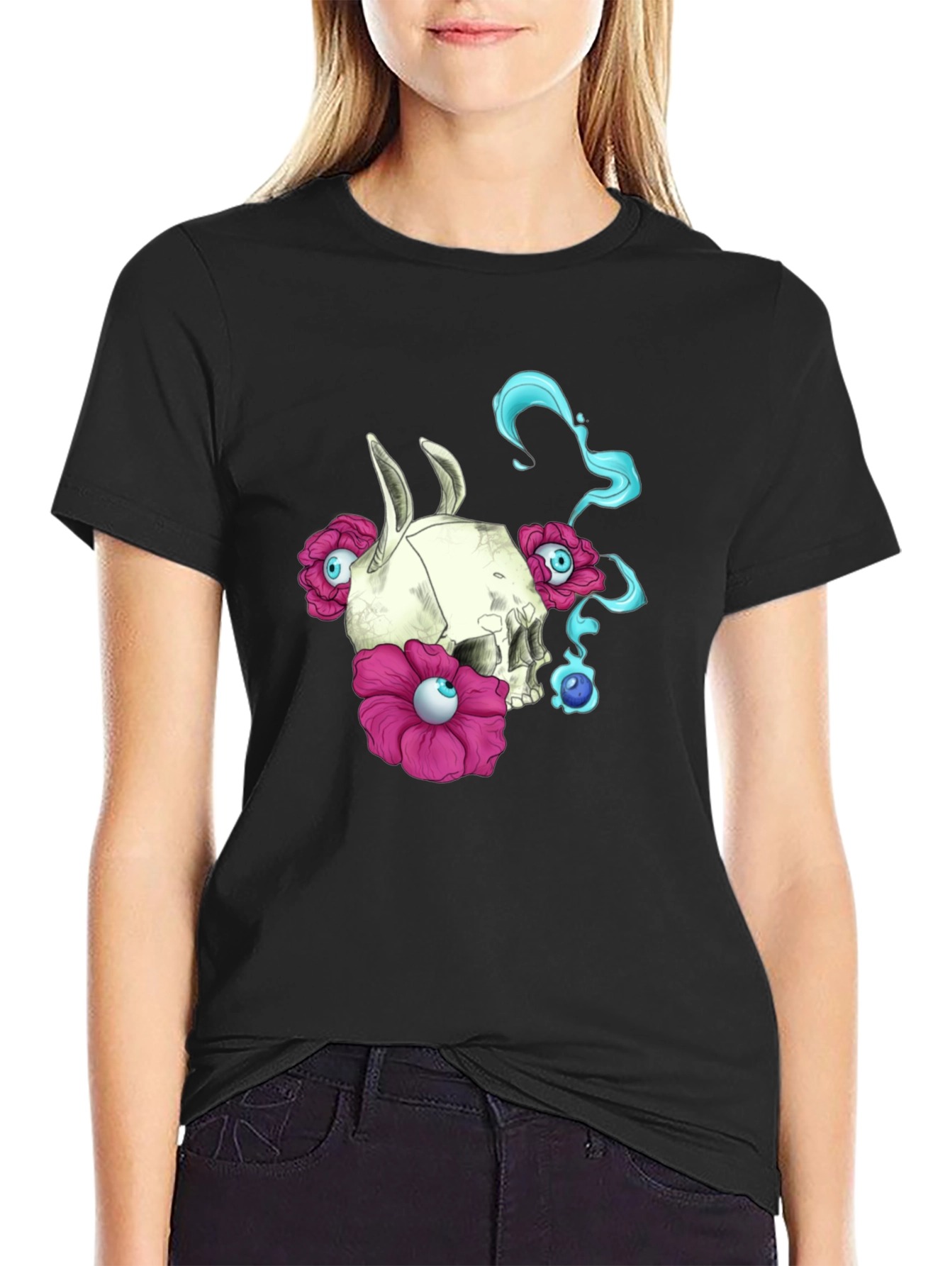 Skull & Flowers Graphic Tee