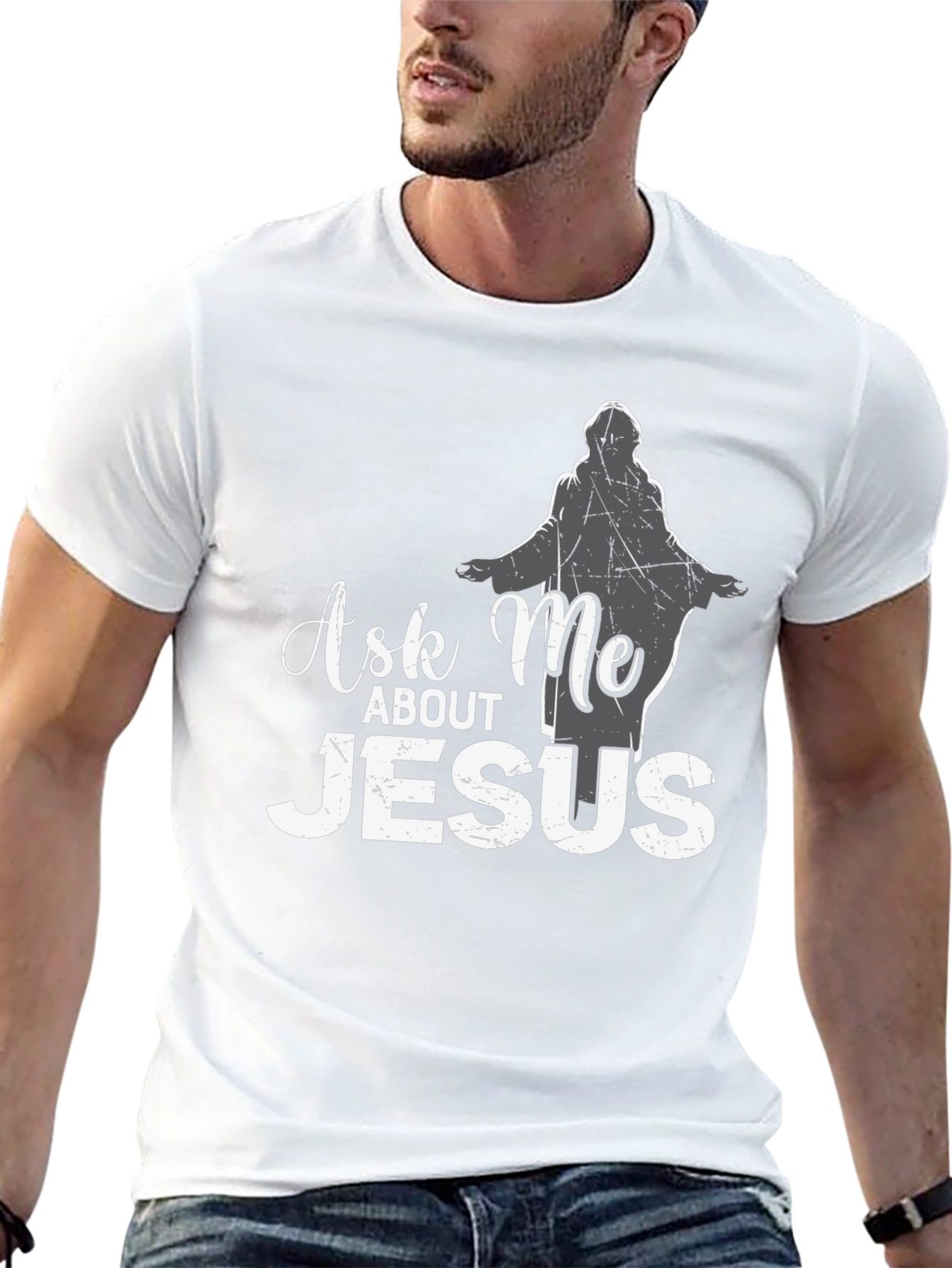 Ask Me About Jesus T-Shirt - Christian Apparel