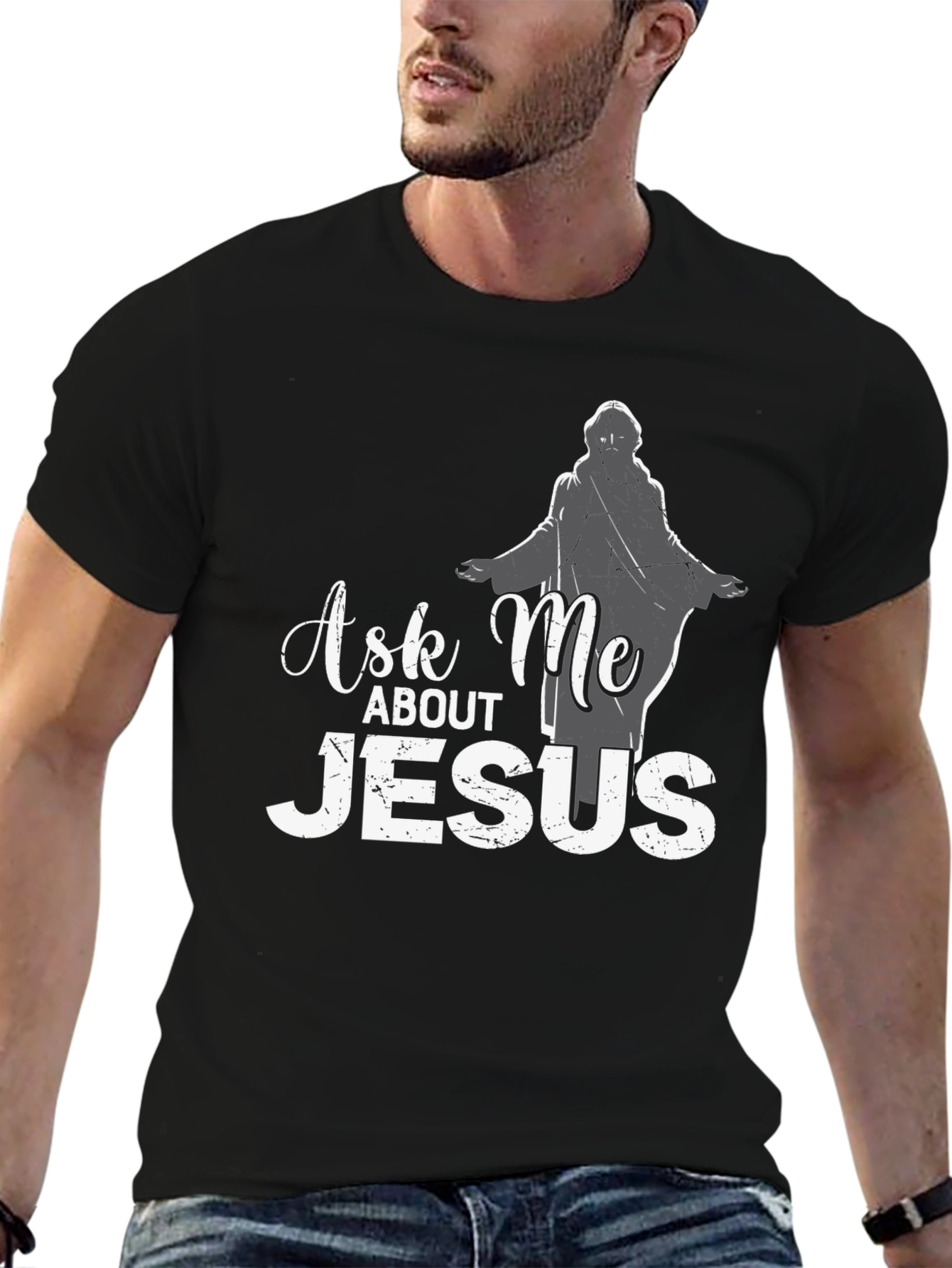 Ask Me About Jesus T-Shirt - Christian Apparel