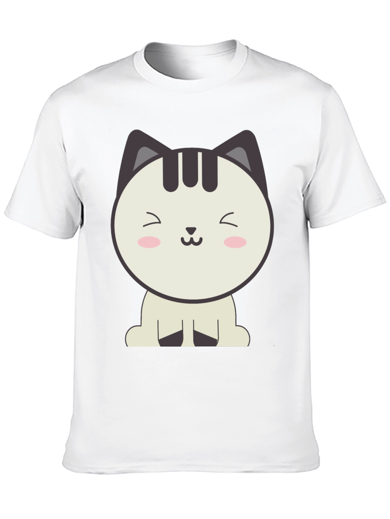 Cute Cartoon Cat Graphic T-Shirt