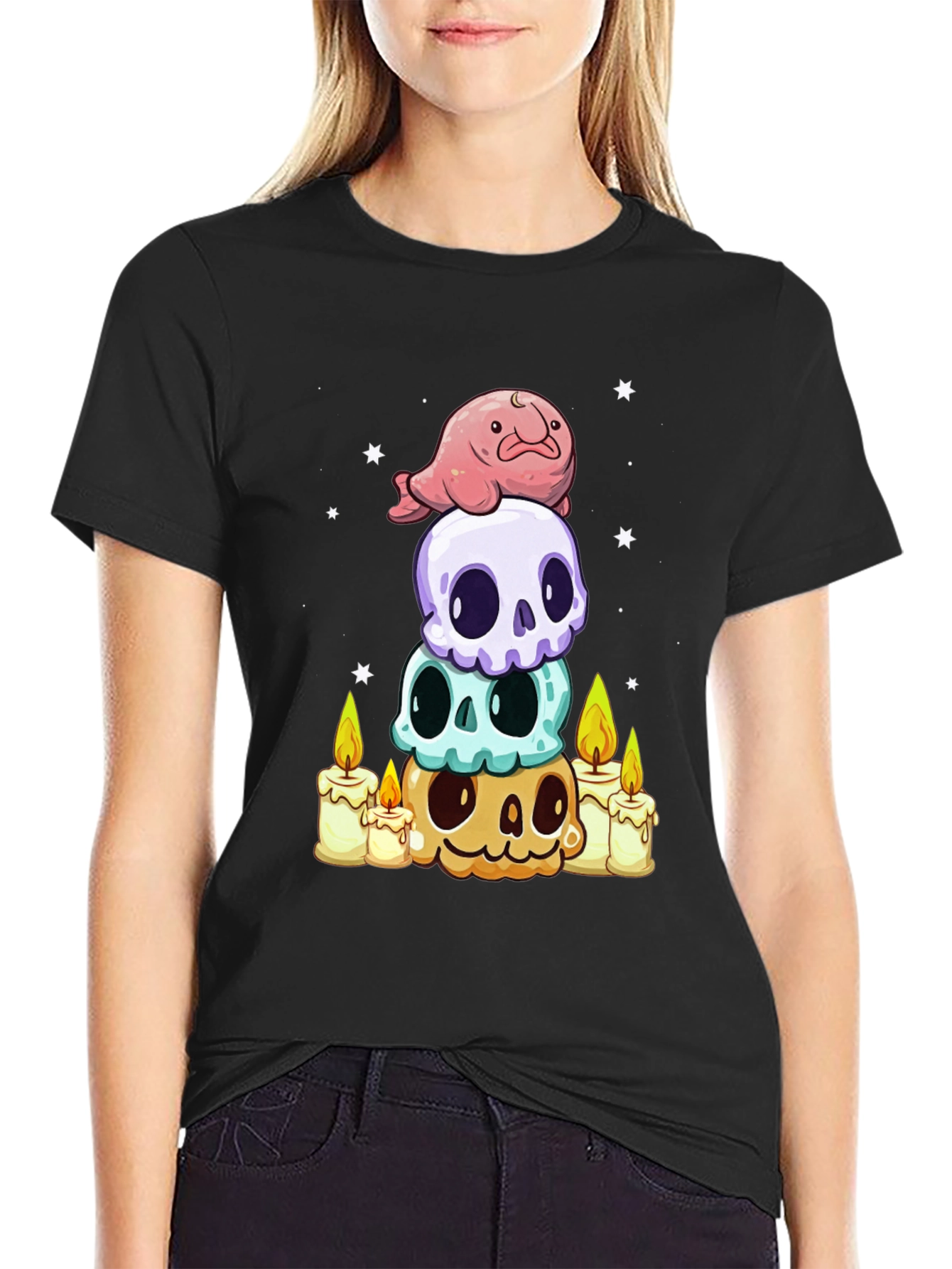 Stacked Skulls & Blobfish T-Shirt