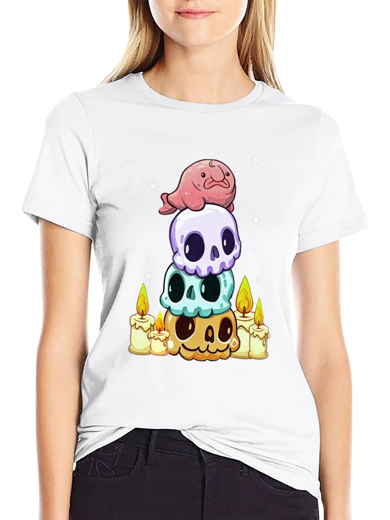 Stacked Skulls & Blobfish T-Shirt