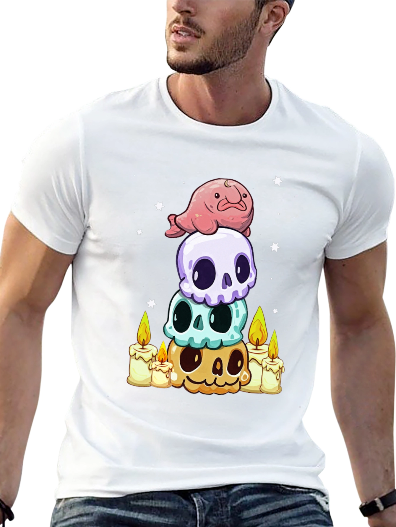 Stacked Skulls & Blobfish T-Shirt