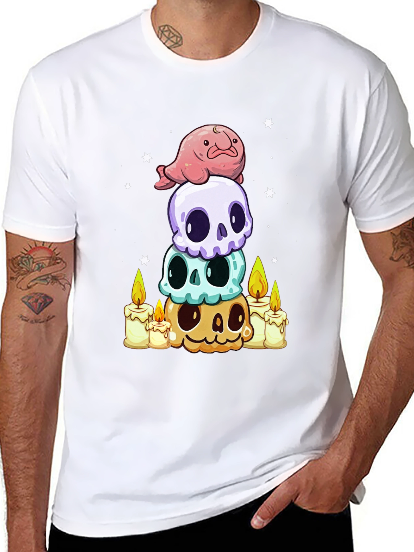 Stacked Skulls & Blobfish T-Shirt