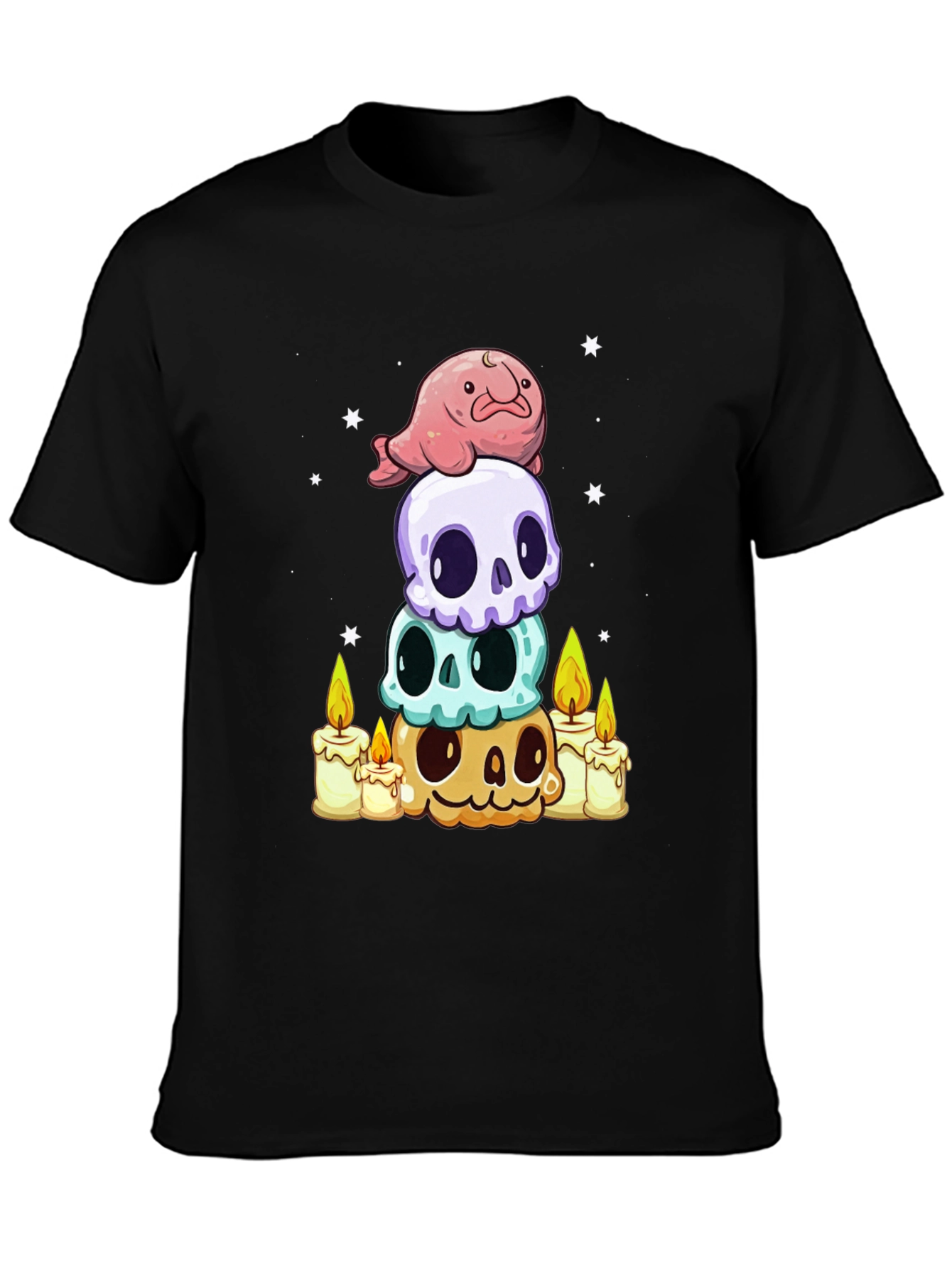 Stacked Skulls & Blobfish T-Shirt