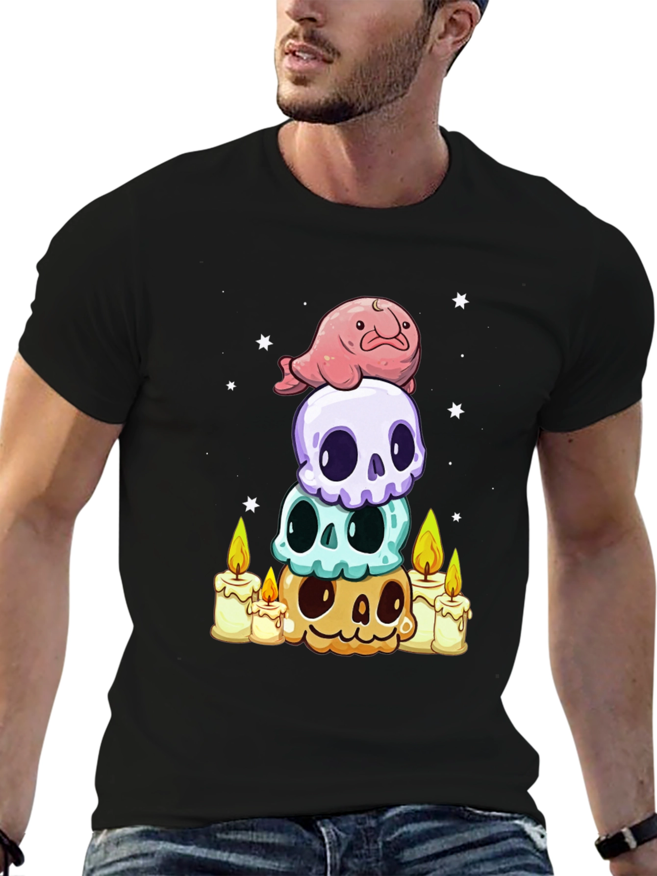 Stacked Skulls & Blobfish T-Shirt