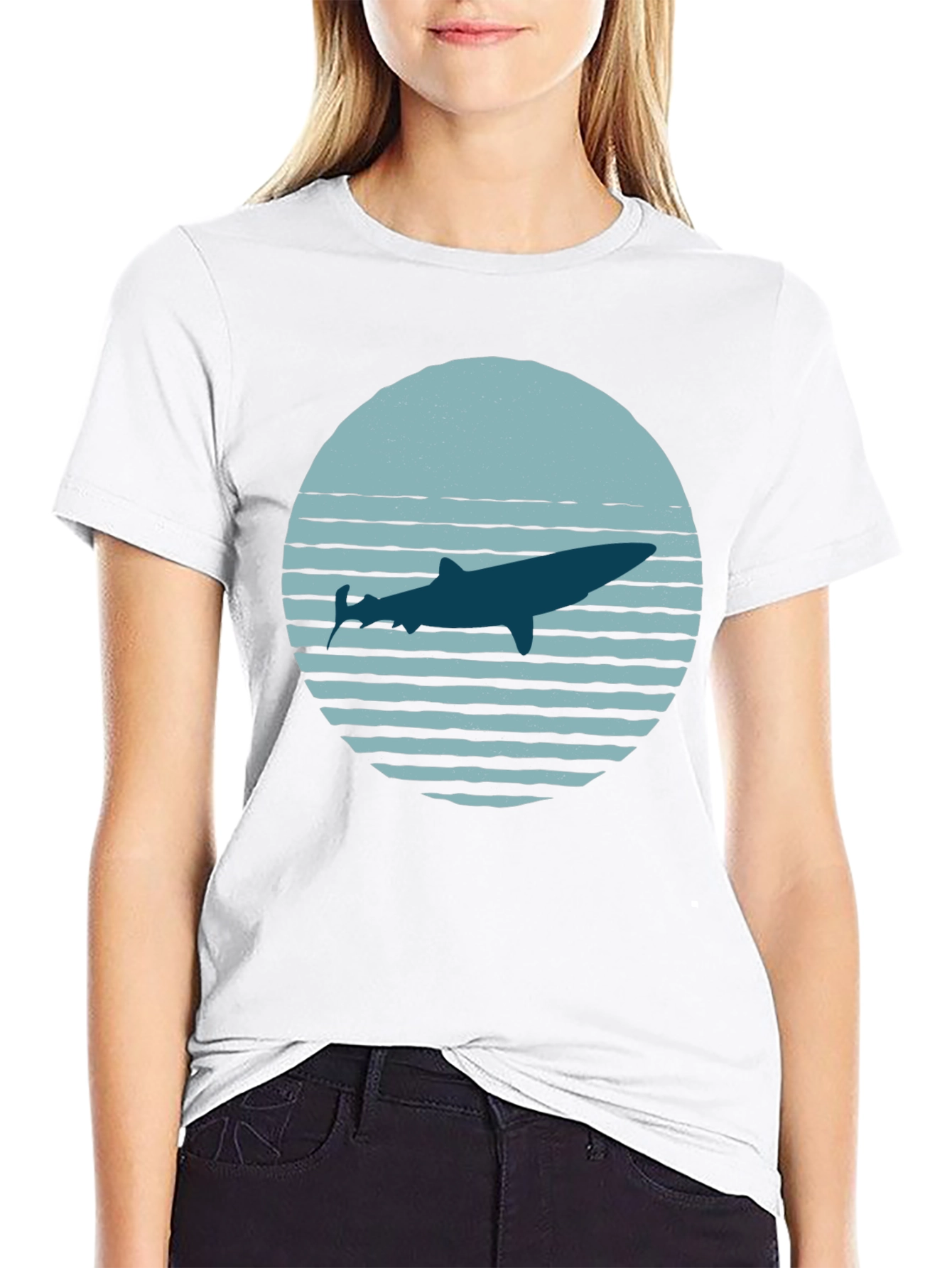 Whale Graphic Tee - Retro Style