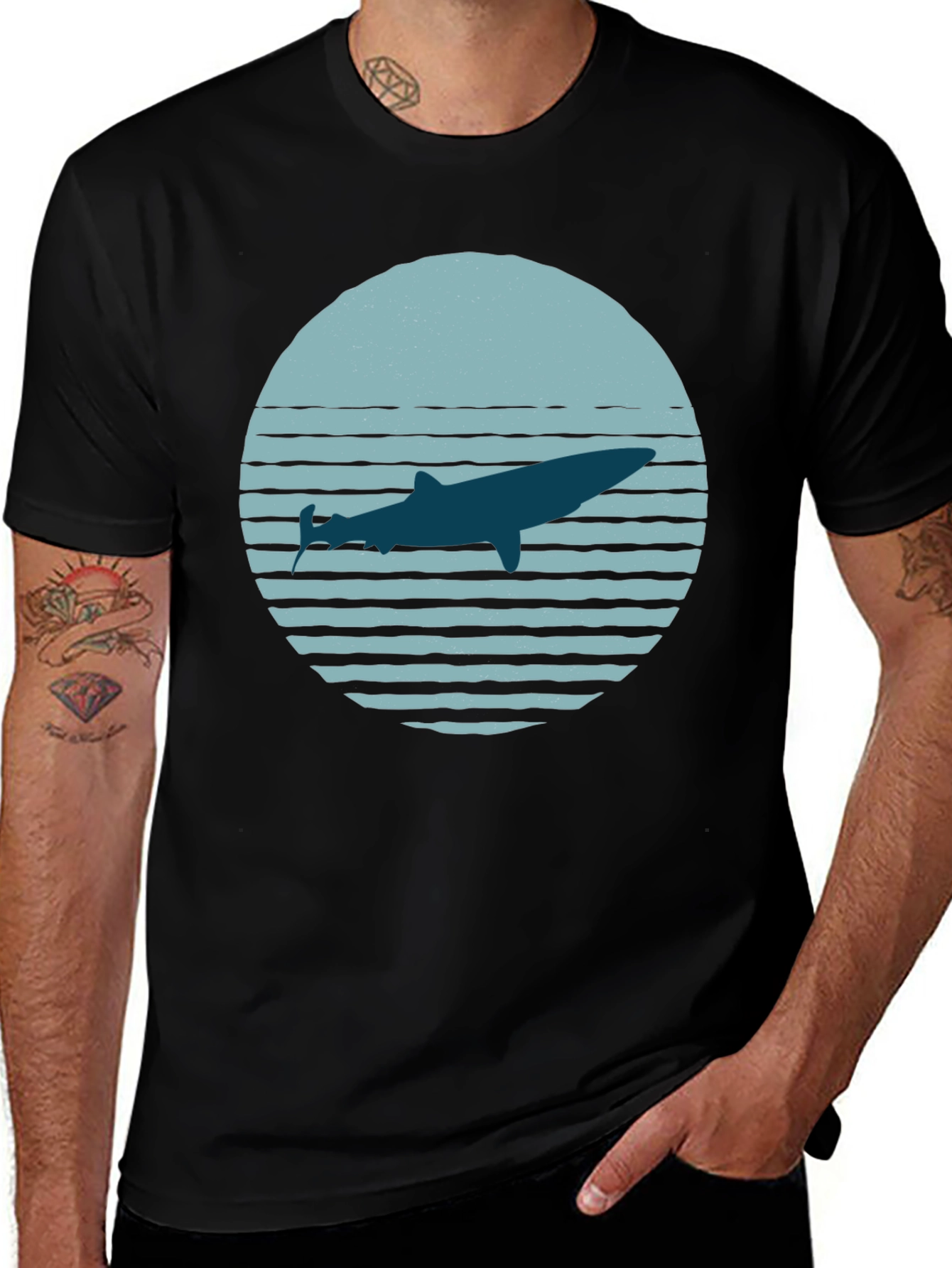 Whale Graphic Tee - Retro Style
