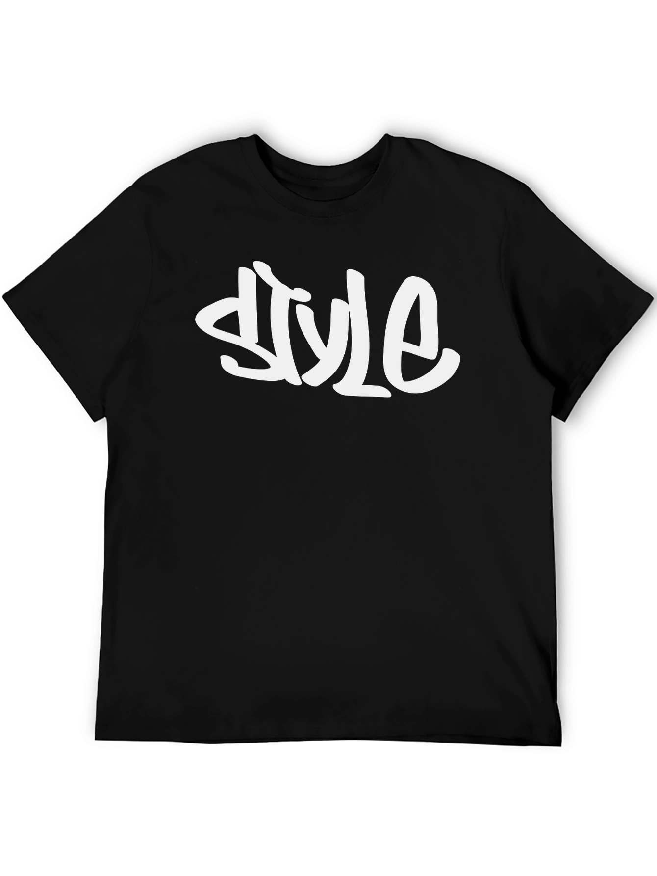 Bold Style Graphic Tee - Black Cotton
