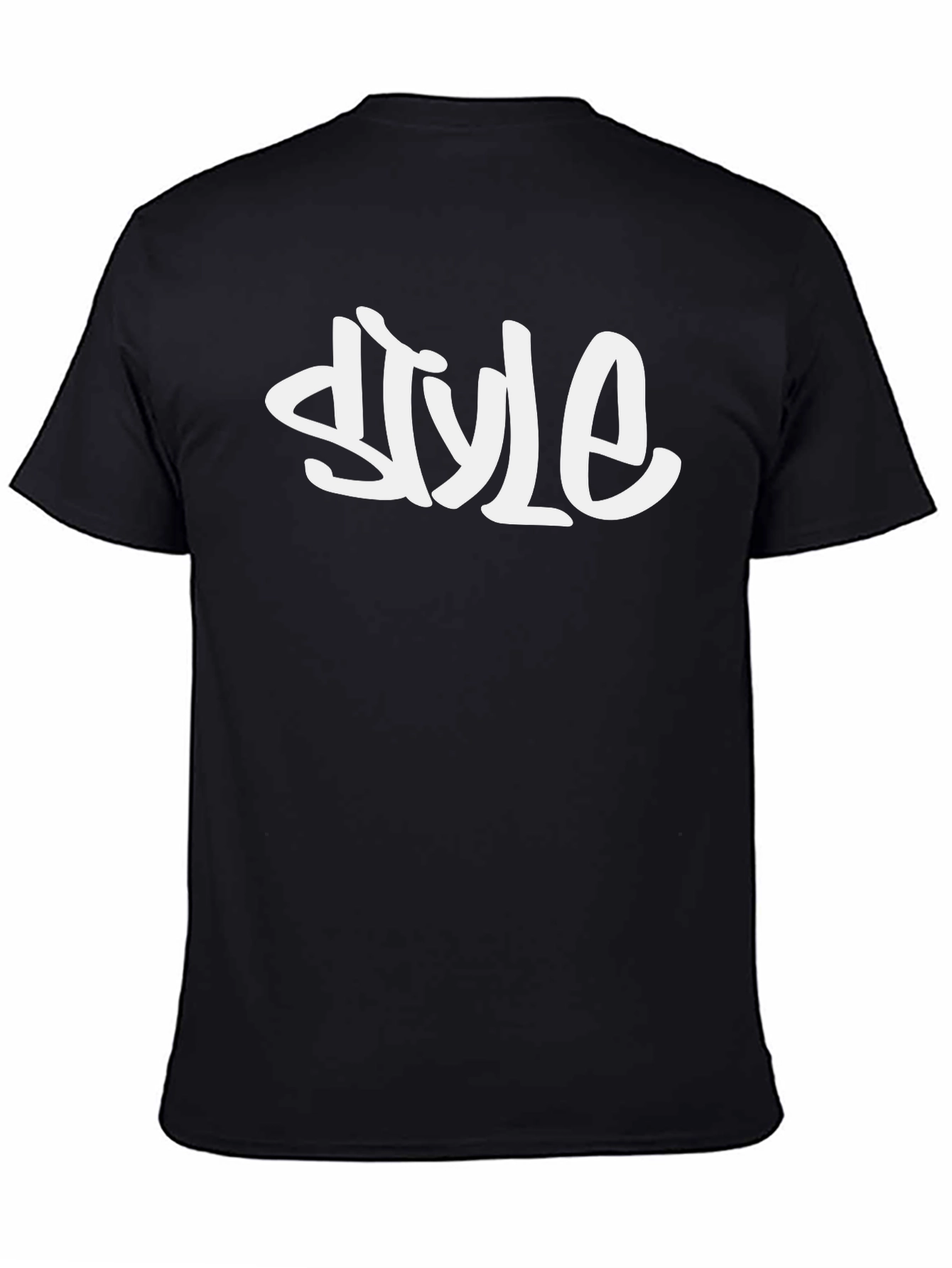 Bold Style Graphic Tee - Black Cotton