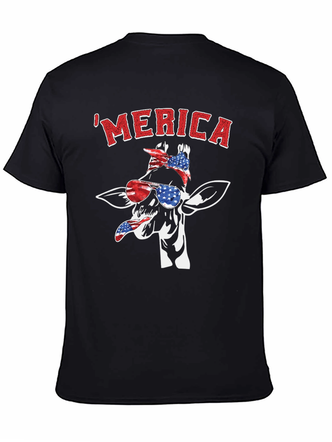 Patriotic Giraffe Merica T-Shirt