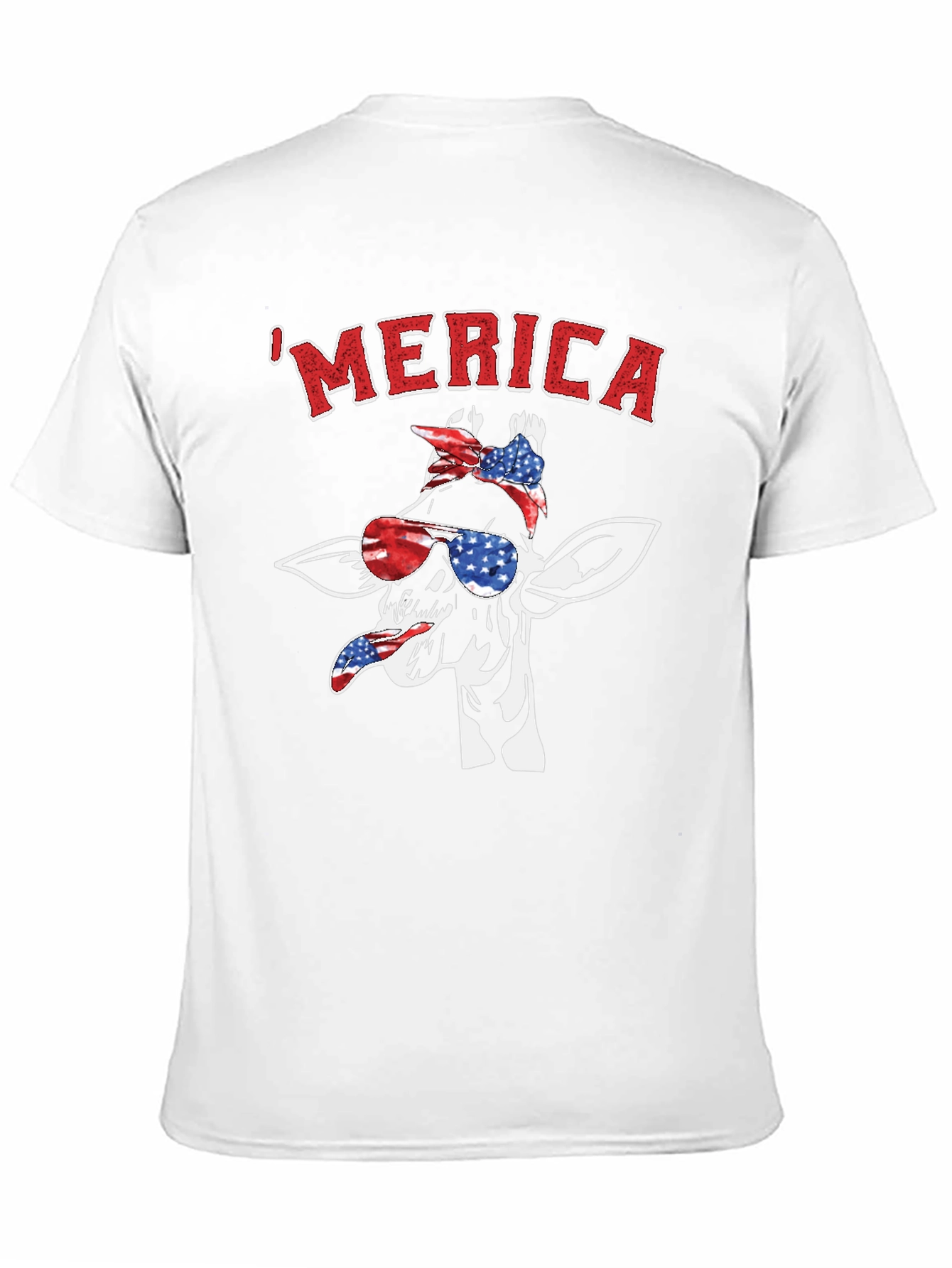 Patriotic Giraffe Merica T-Shirt