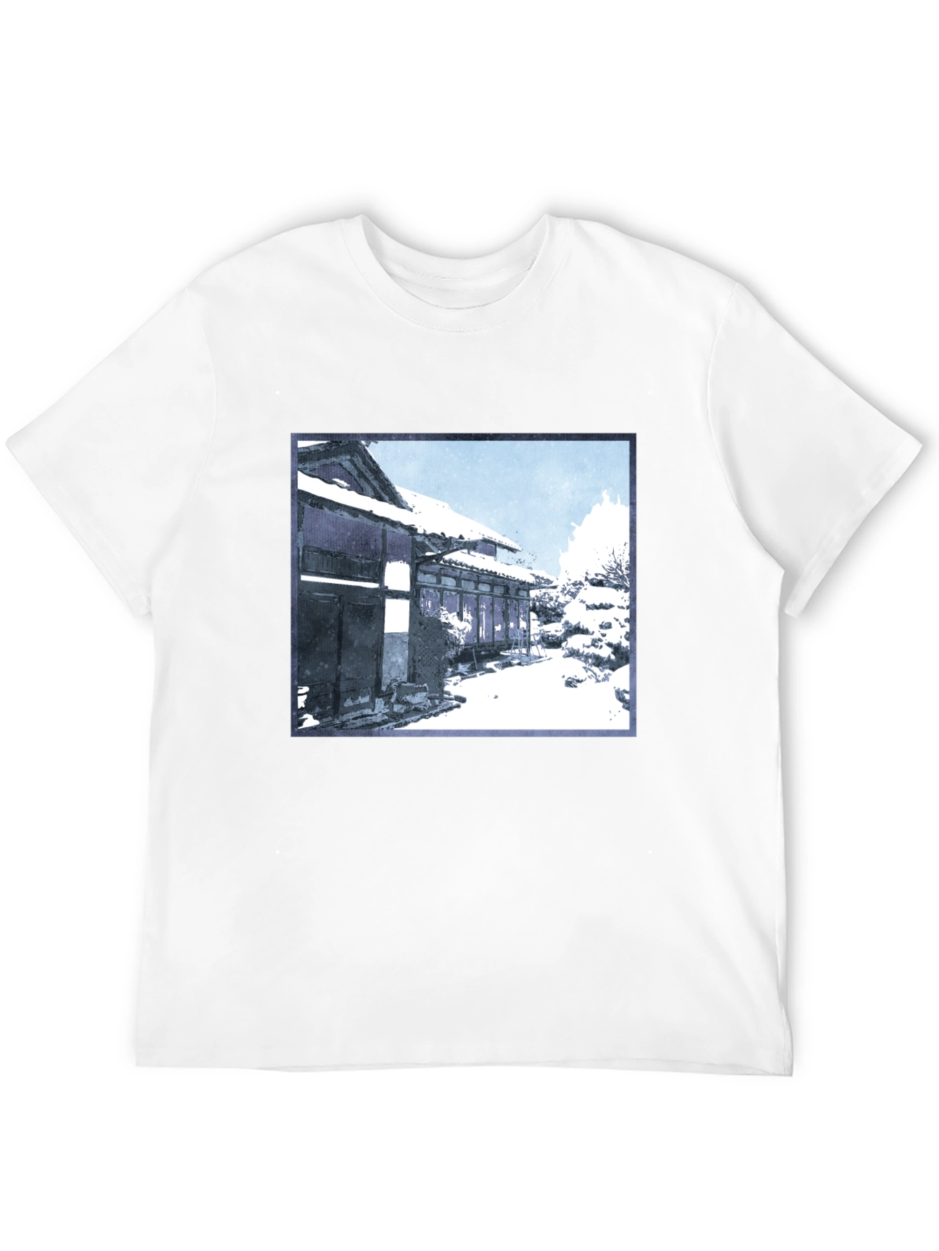 Winter Scene Graphic Tee - Black