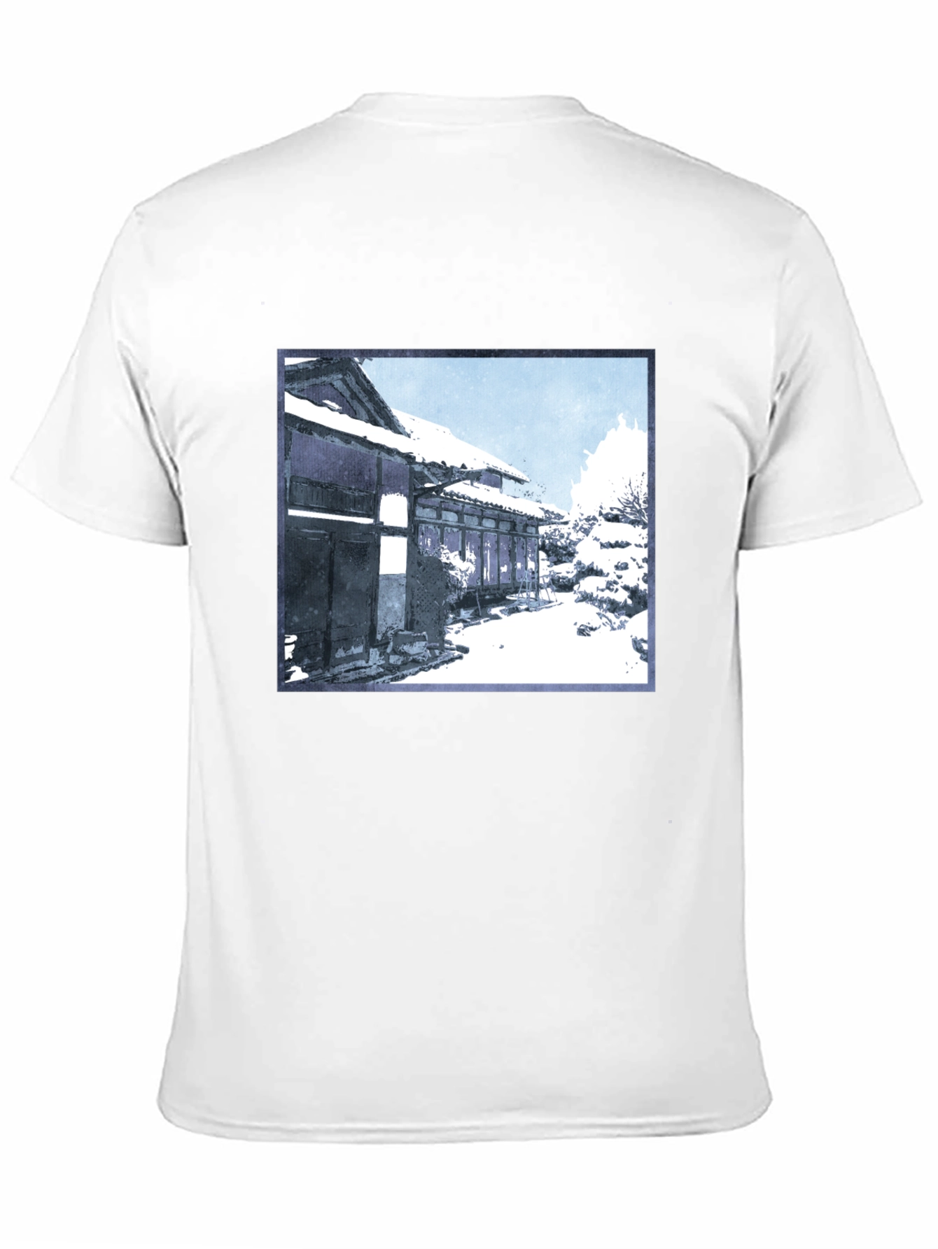 Winter Scene Graphic Tee - Black