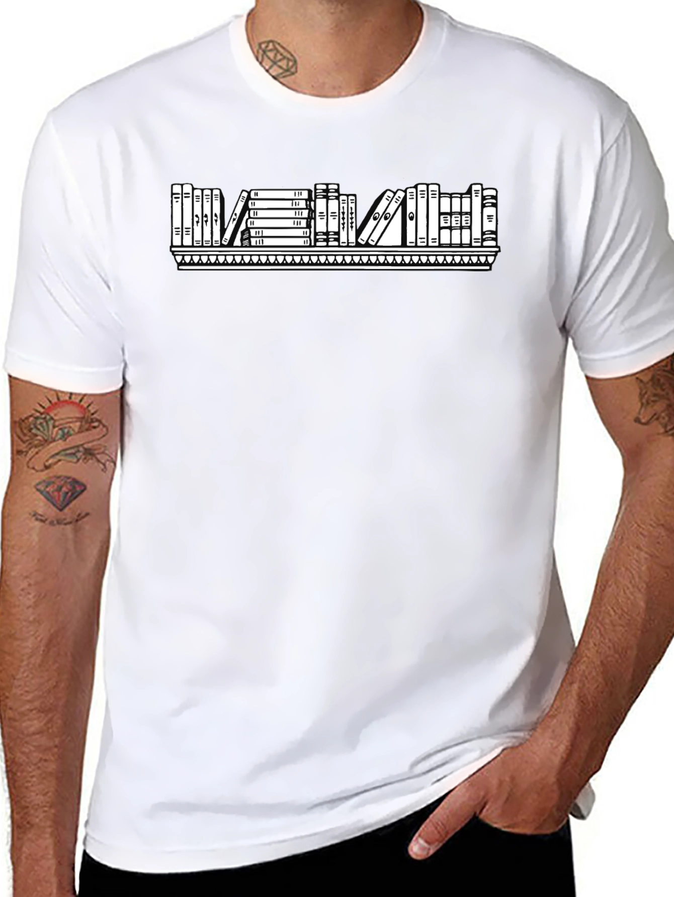 Bookshelf T-Shirt - Book Lover Tee