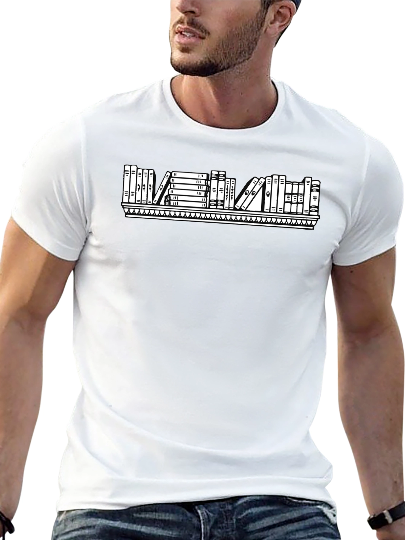 Bookshelf T-Shirt - Book Lover Tee