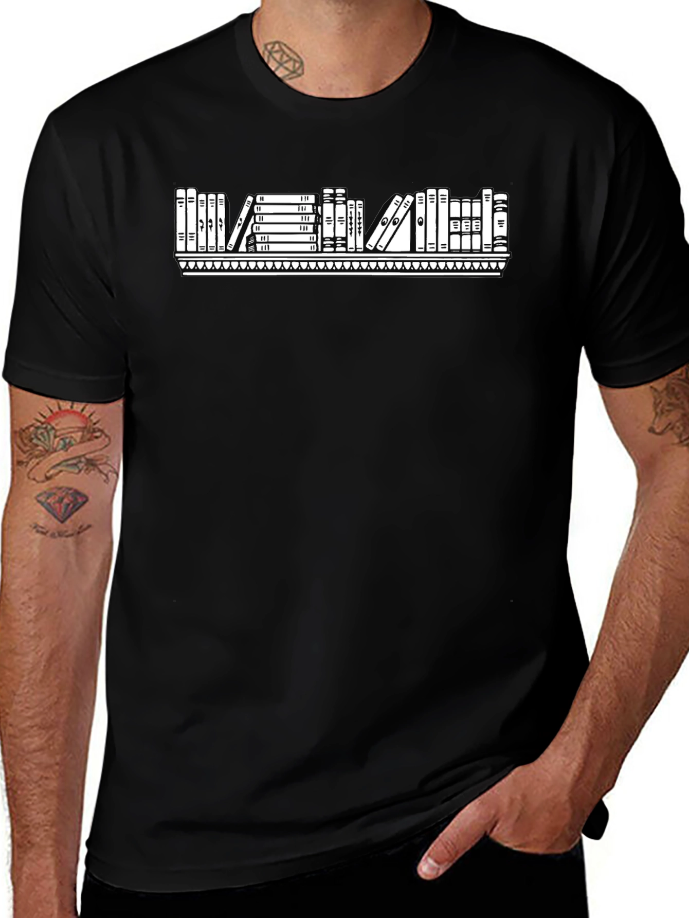 Bookshelf T-Shirt - Book Lover Tee