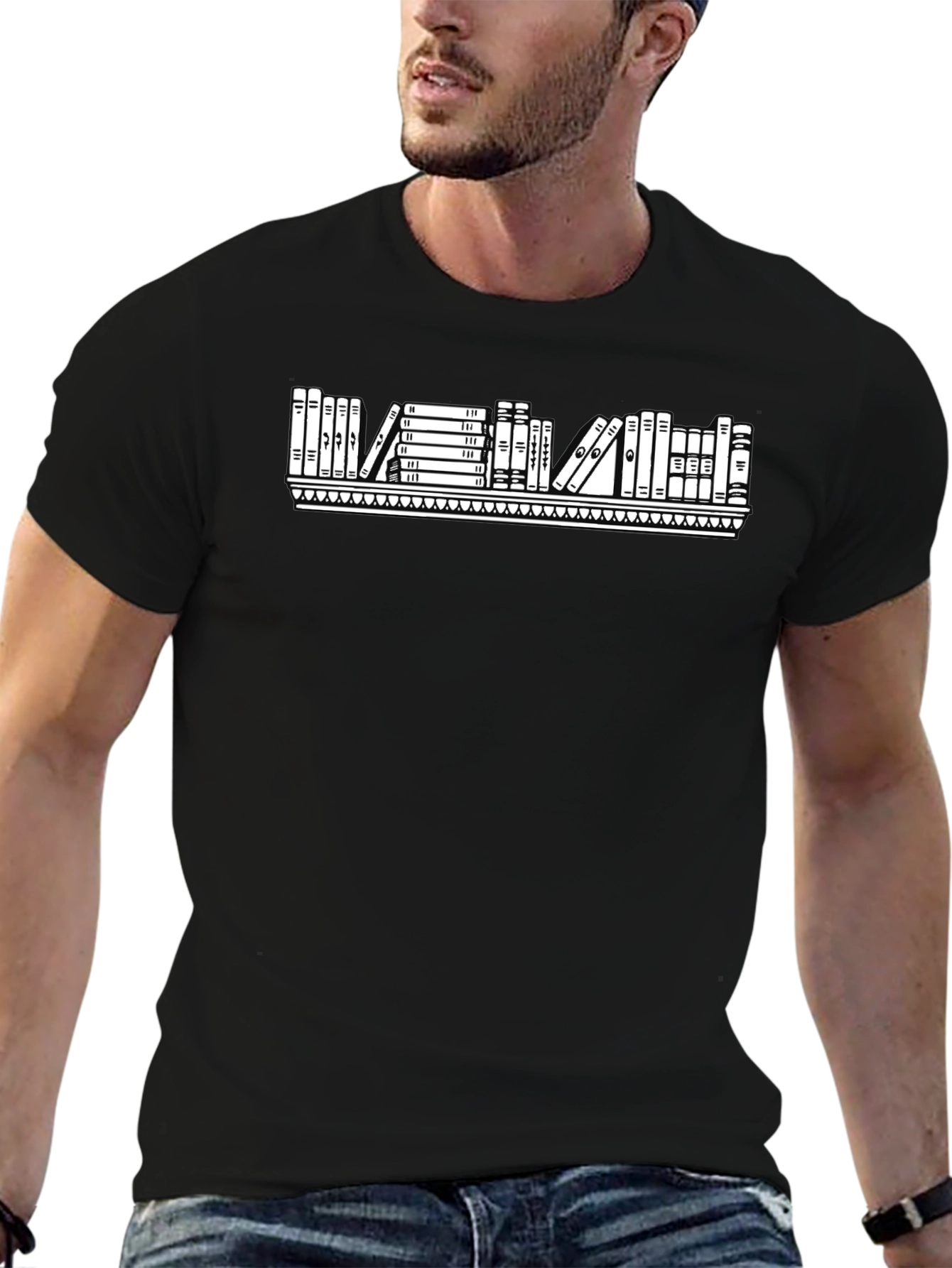 Bookshelf T-Shirt - Book Lover Tee