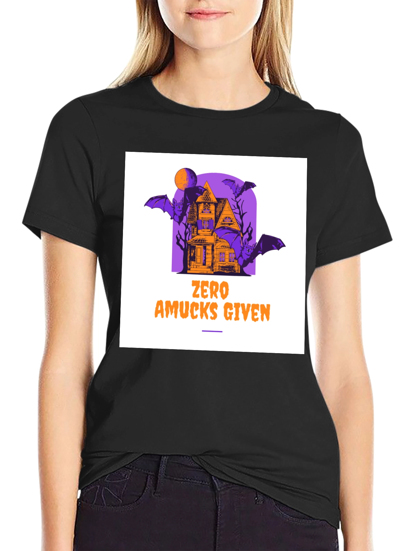 Zero Amucks Given Halloween Graphic T-Shirt