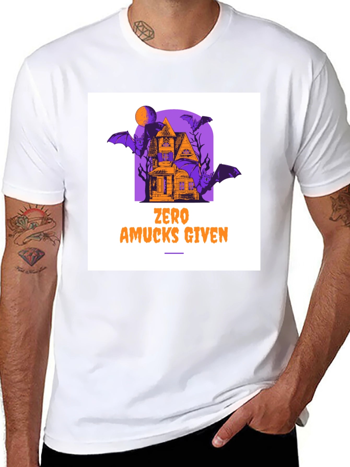 Zero Amucks Given Halloween Graphic T-Shirt