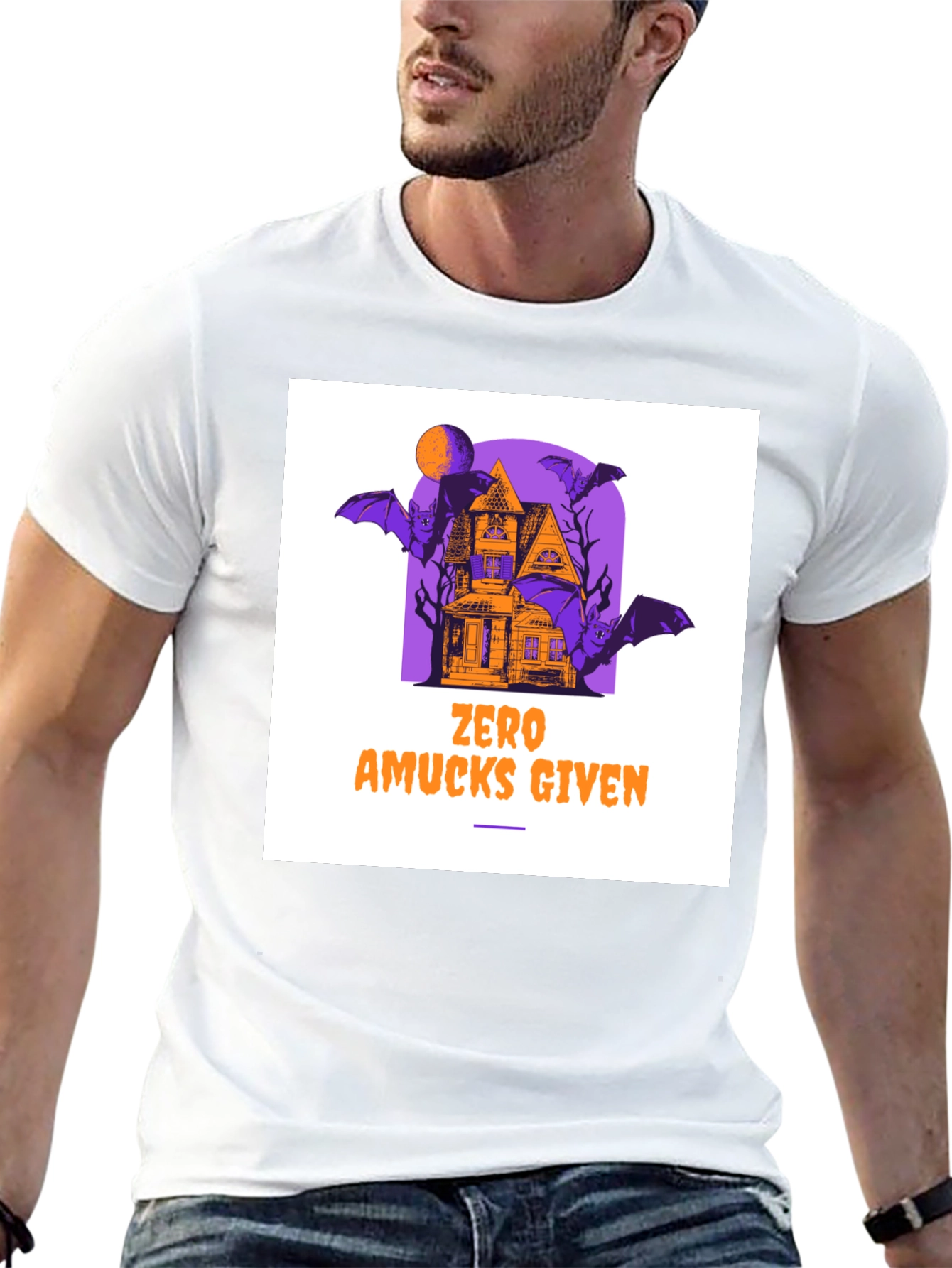 Zero Amucks Given Halloween Graphic T-Shirt