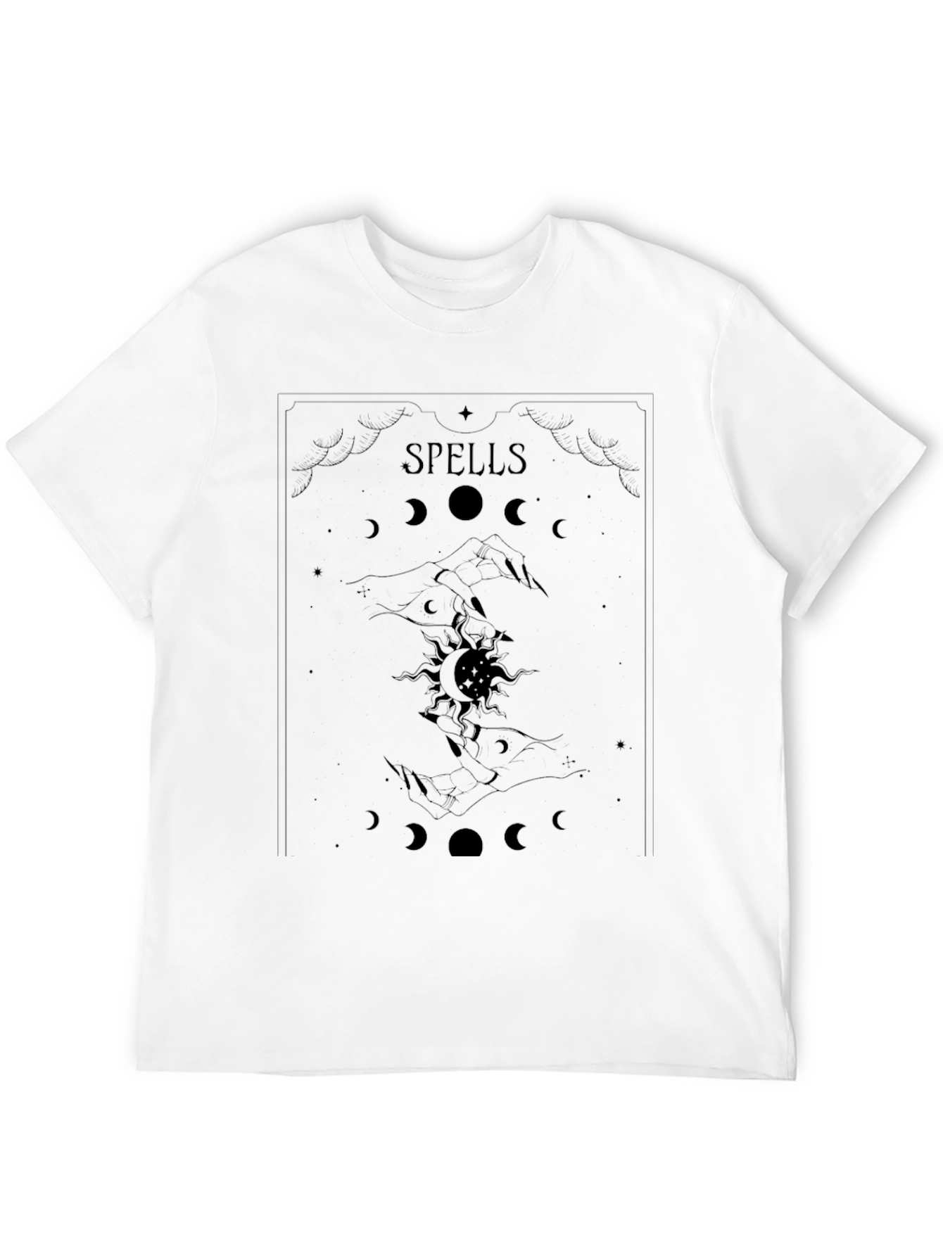 Mystic Spells Graphic Tee - Witchy Black T-Shirt