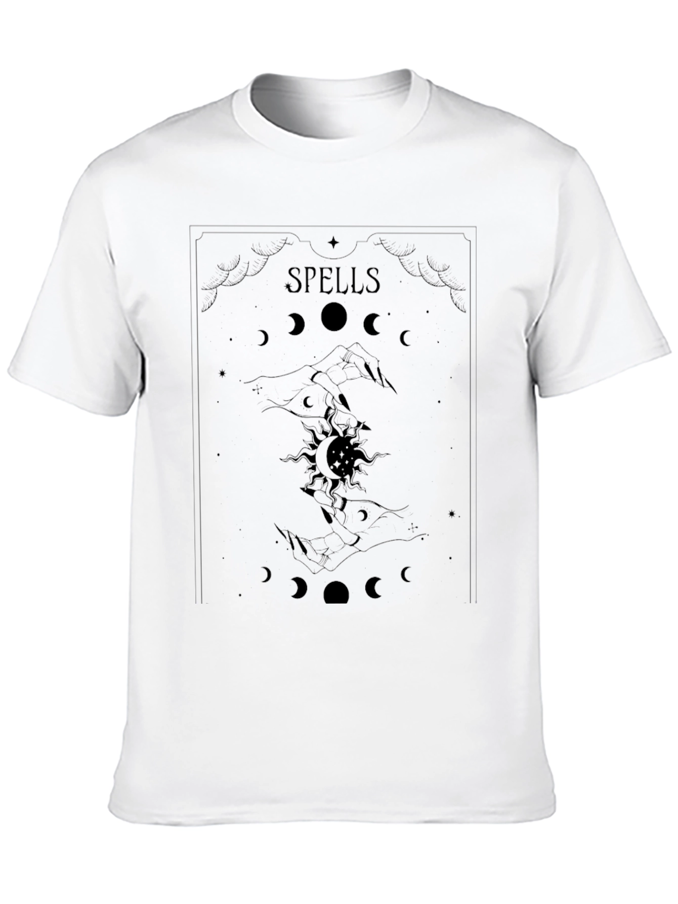 Mystic Spells Graphic Tee - Witchy Black T-Shirt