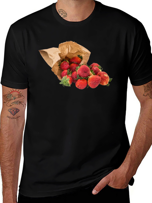 Strawberry Print T-Shirt - Fresh Fruit Tee