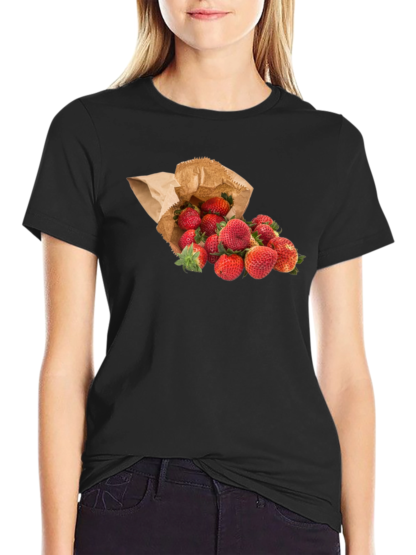 Strawberry Print T-Shirt - Fresh Fruit Tee