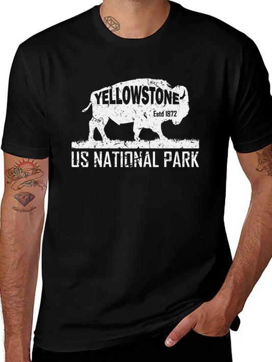 Yellowstone National Park Bison Graphic T-Shirt