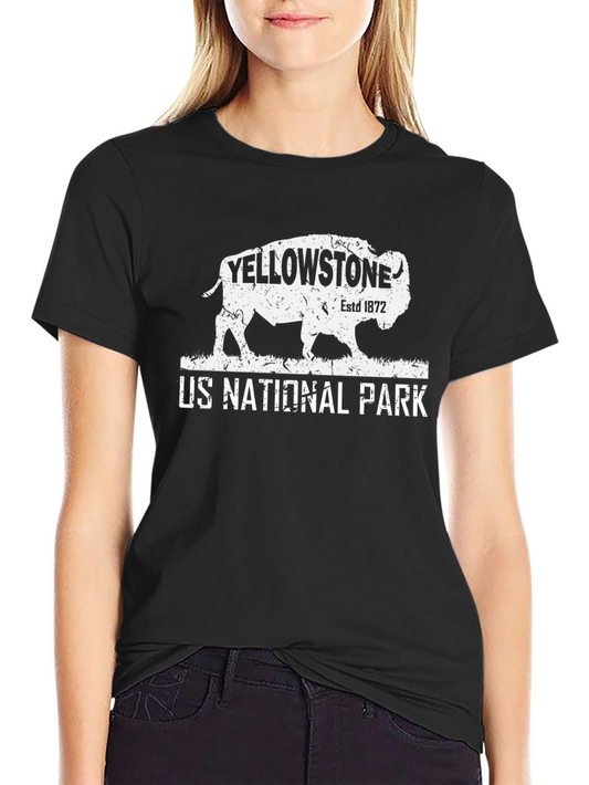 Yellowstone National Park Bison Graphic T-Shirt