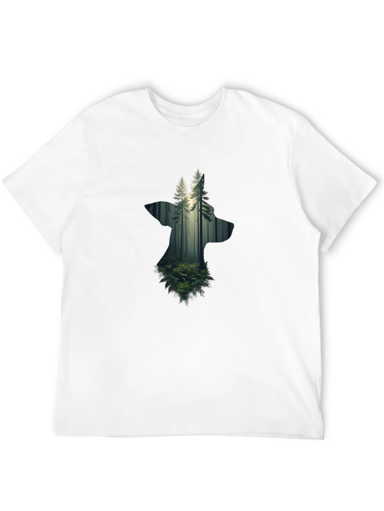 Nature Wolf Graphic Tee - Black