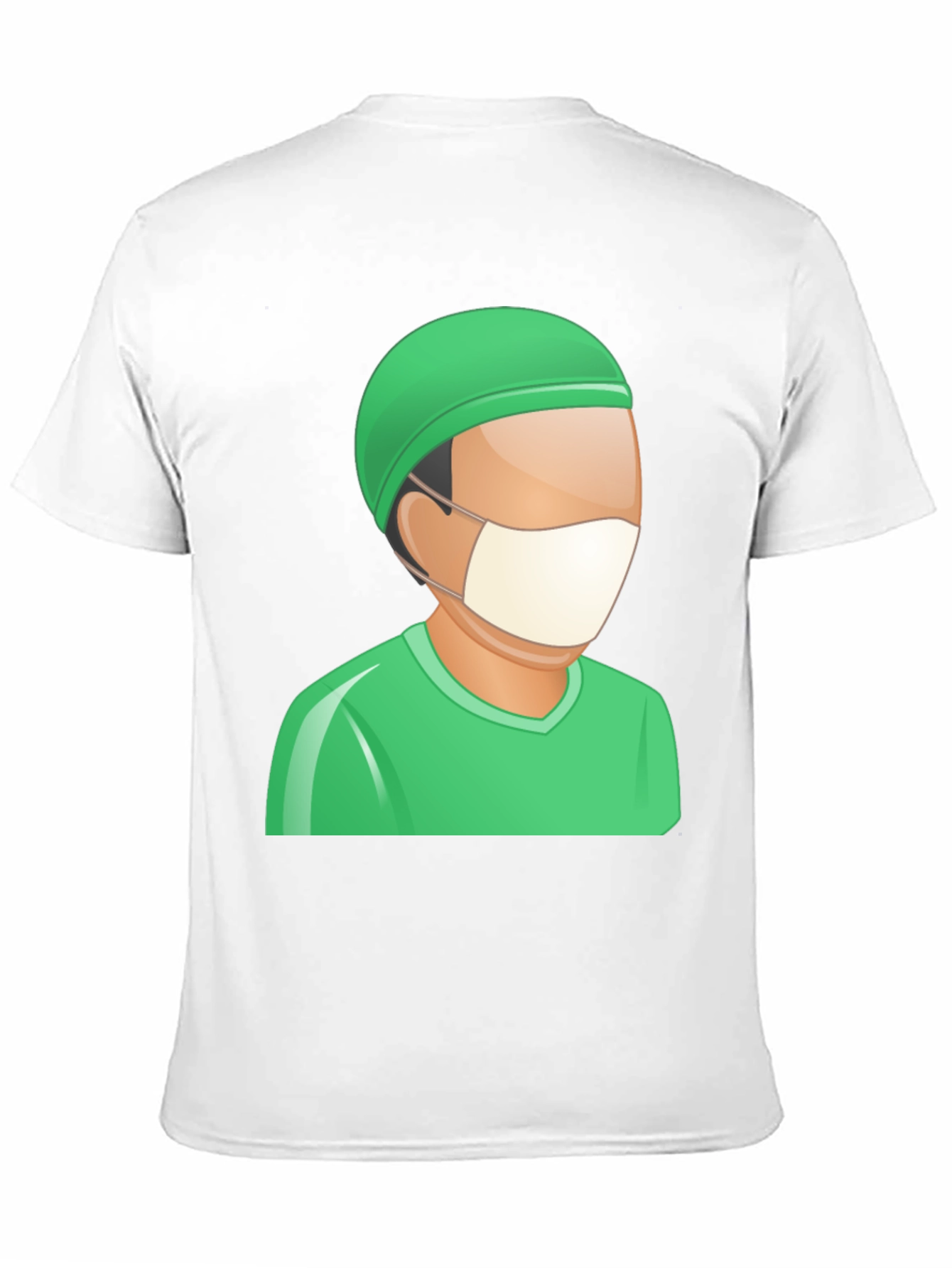 Doctor Cartoon Graphic Tee - Black Cotton T-Shirt