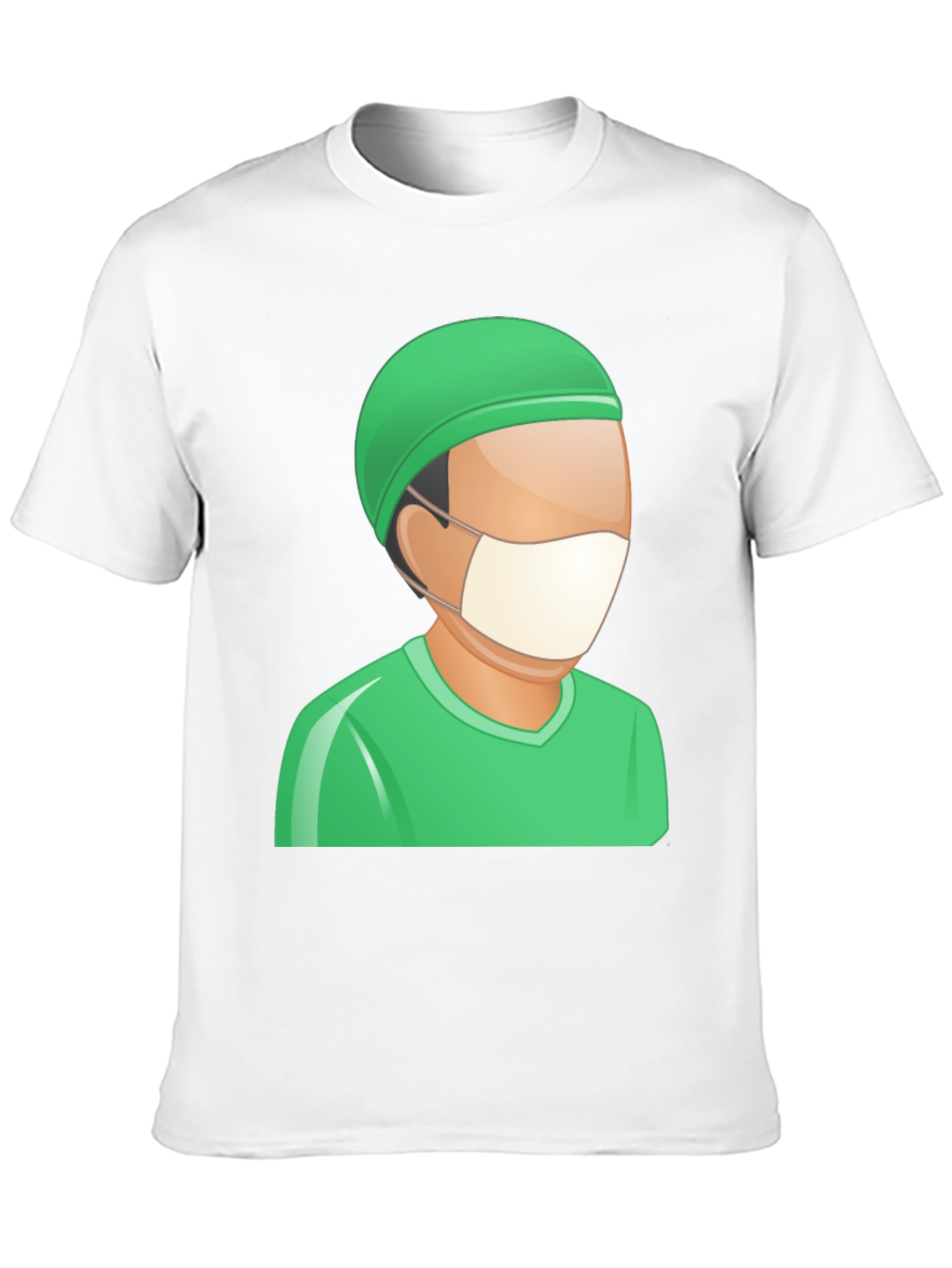 Doctor Cartoon Graphic Tee - Black Cotton T-Shirt