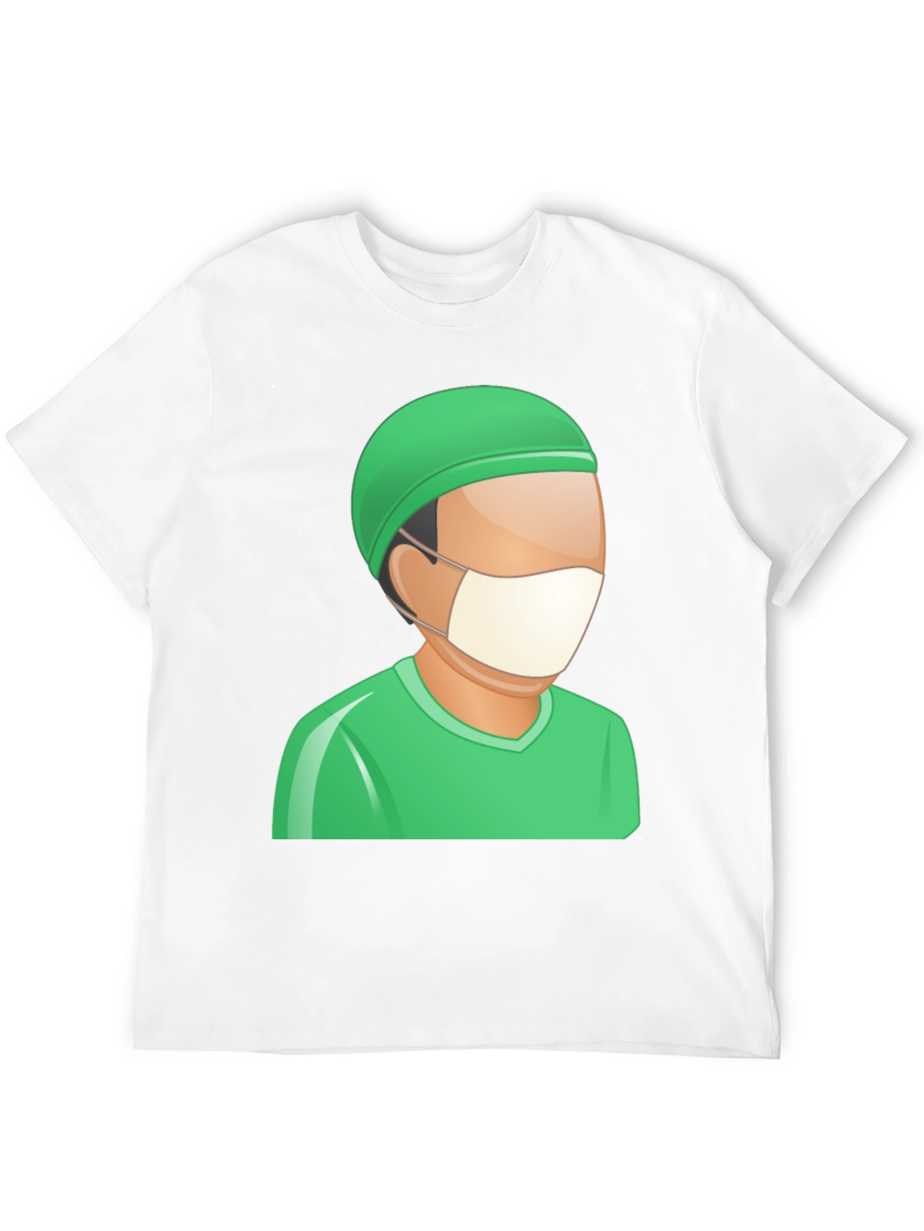 Doctor Cartoon Graphic Tee - Black Cotton T-Shirt