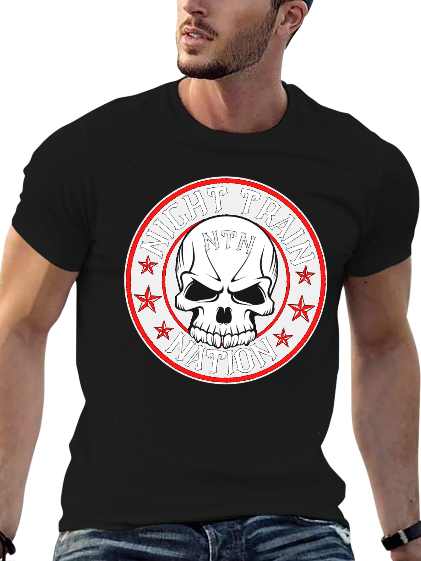 Night Train Nation Skull T-Shirt