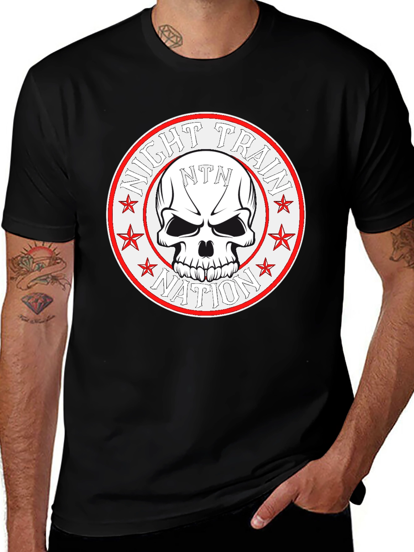 Night Train Nation Skull T-Shirt