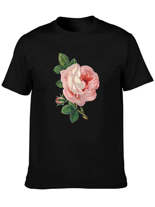 Vintage Rose Graphic Tee - Stylish Floral Design
