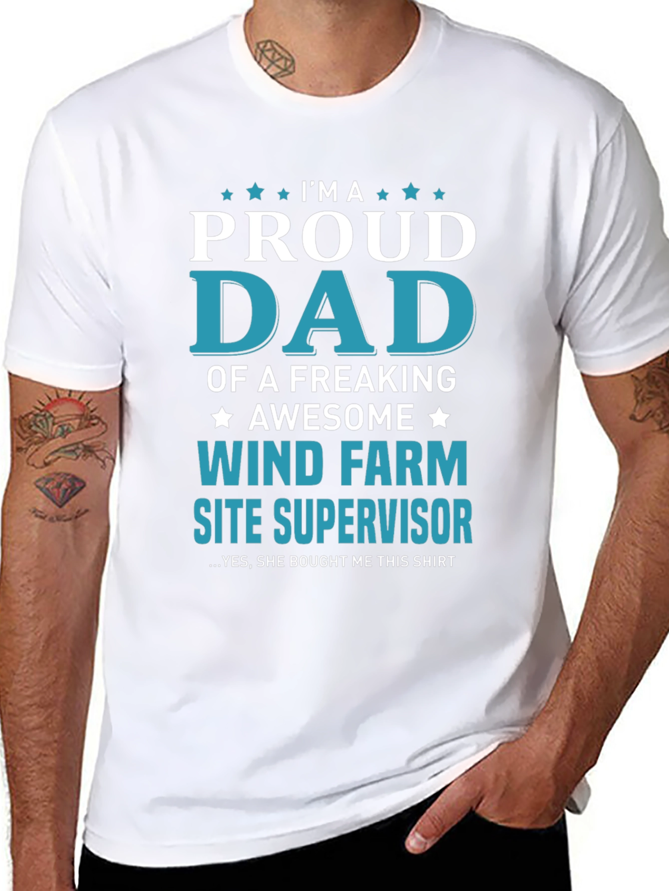 Proud Dad Wind Farm Site Supervisor T-Shirt