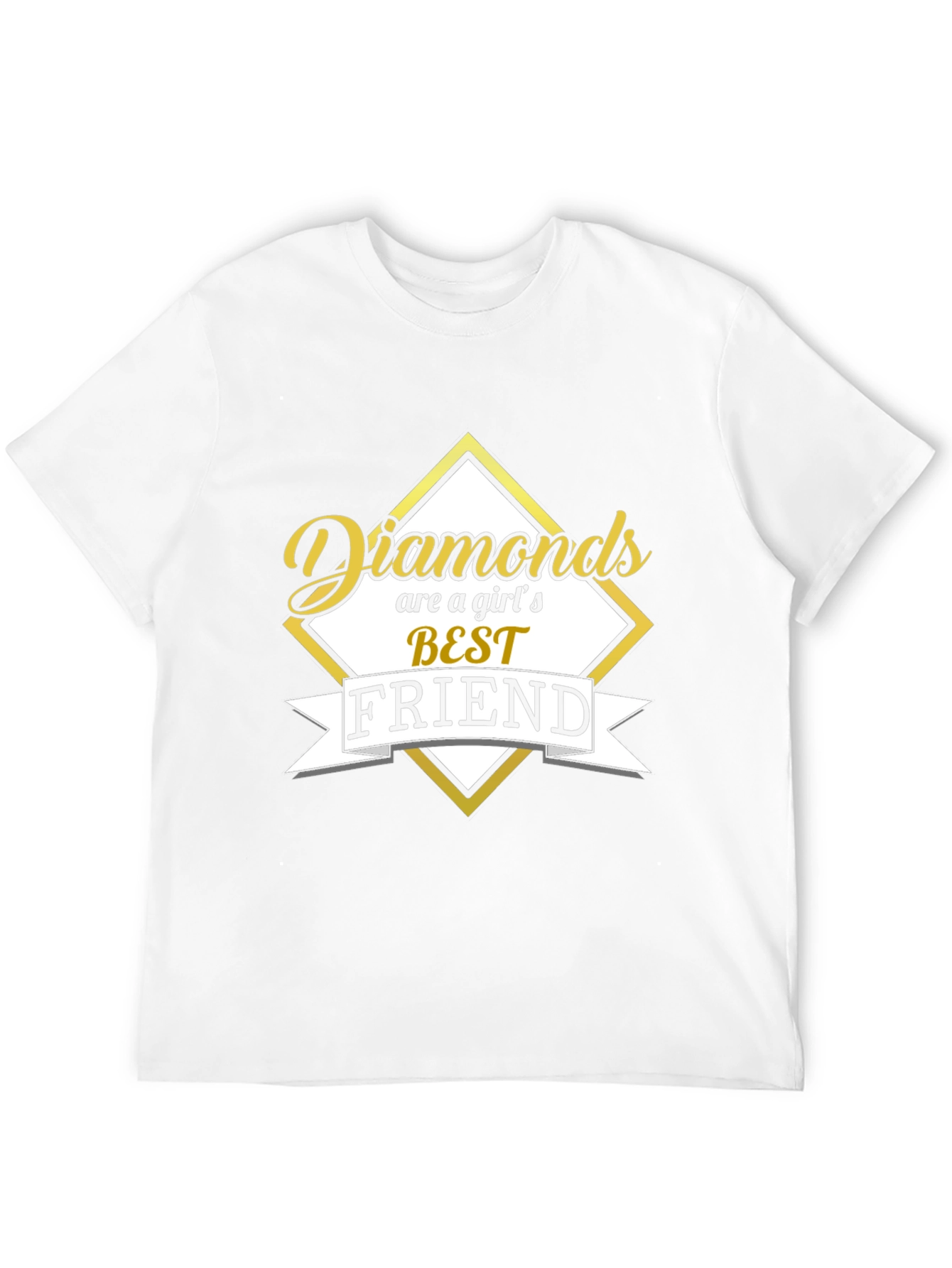 Diamonds Are a Girls Best Friend Black Graphic Tee