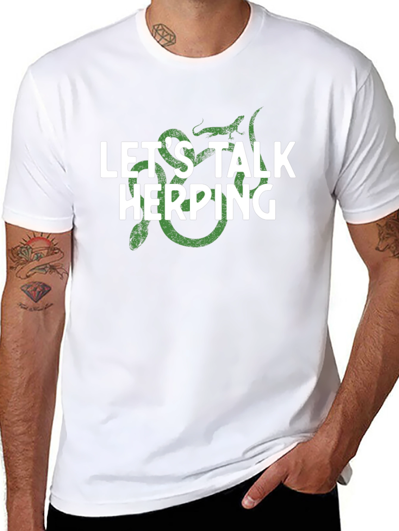Lets Talk Herping Graphic T-Shirt - Reptile Lover Tee