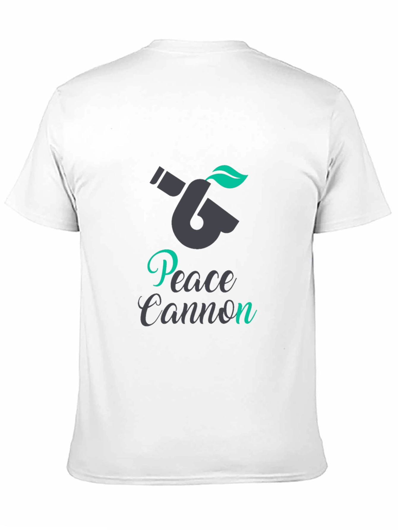 Peace Cannon Graphic Tee - Black Crew Neck T-Shirt