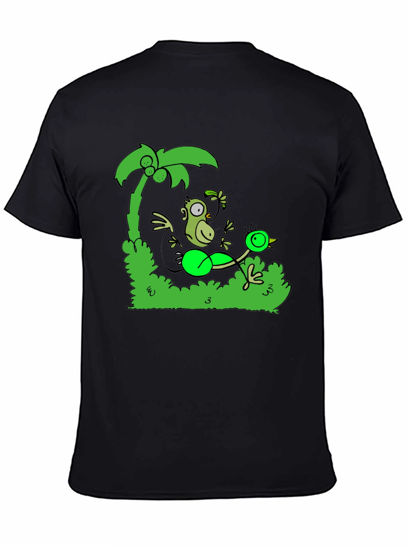 Funny Monkey and Bird T-Shirt