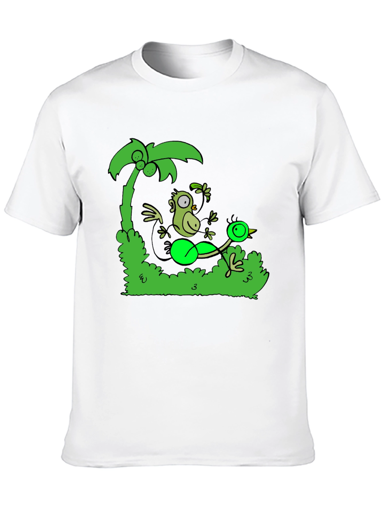Funny Monkey and Bird T-Shirt