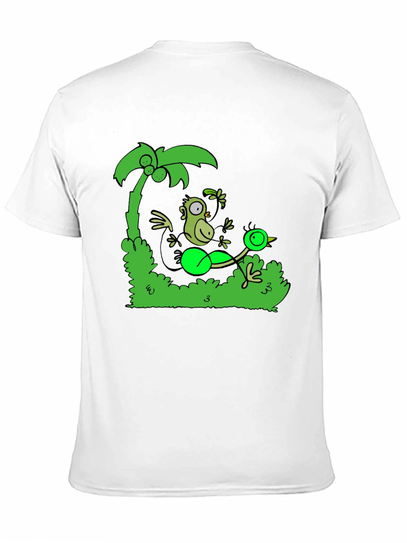 Funny Monkey and Bird T-Shirt