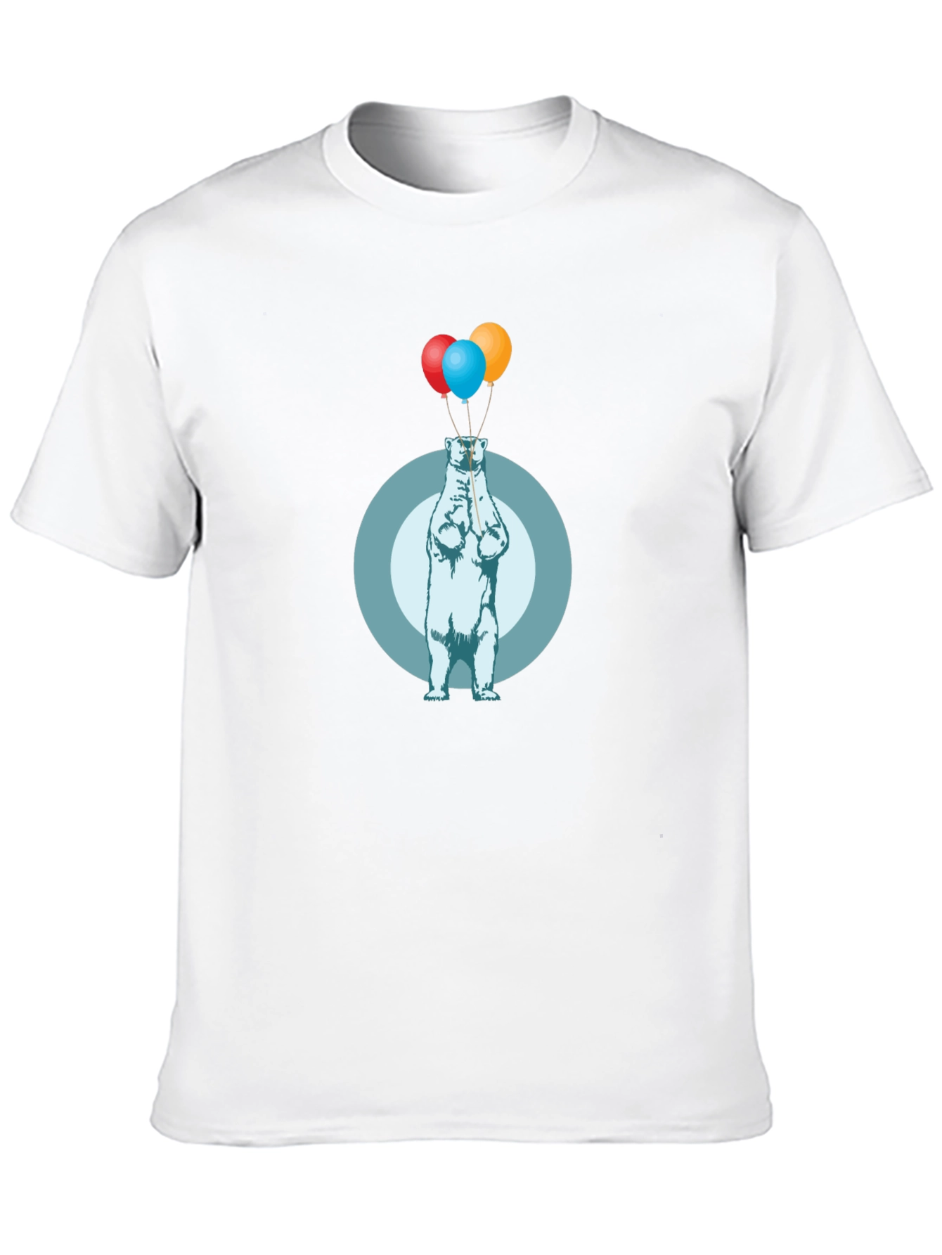 Polar Bear Balloons Graphic T-Shirt