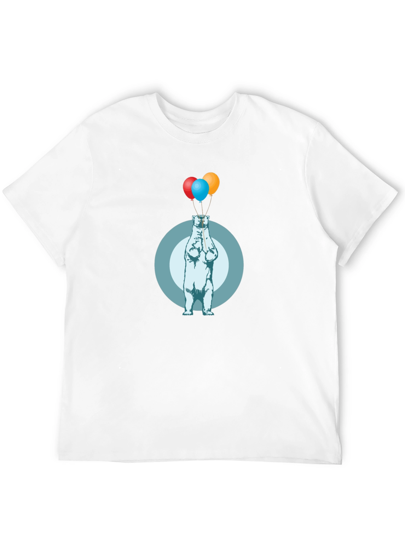 Polar Bear Balloons Graphic T-Shirt