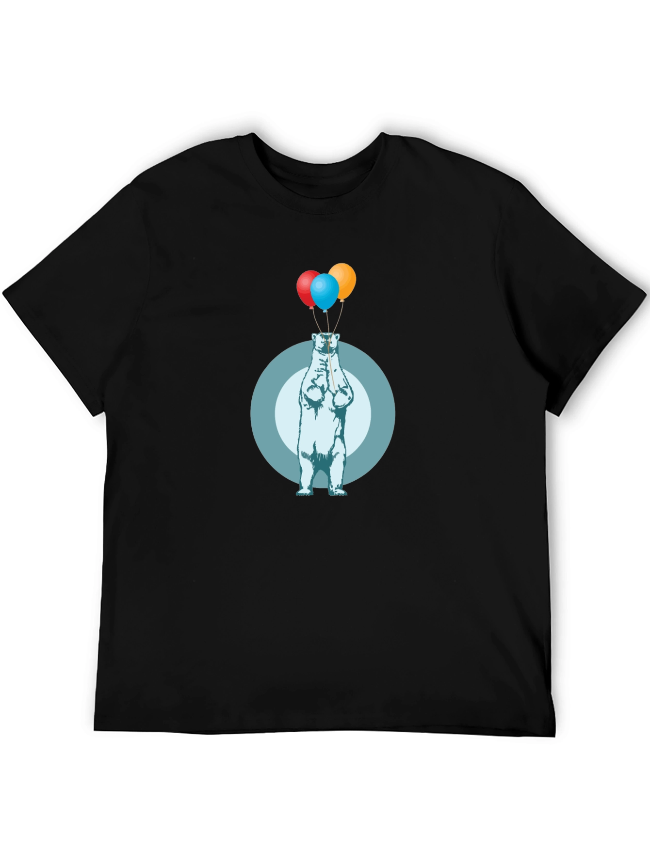 Polar Bear Balloons Graphic T-Shirt