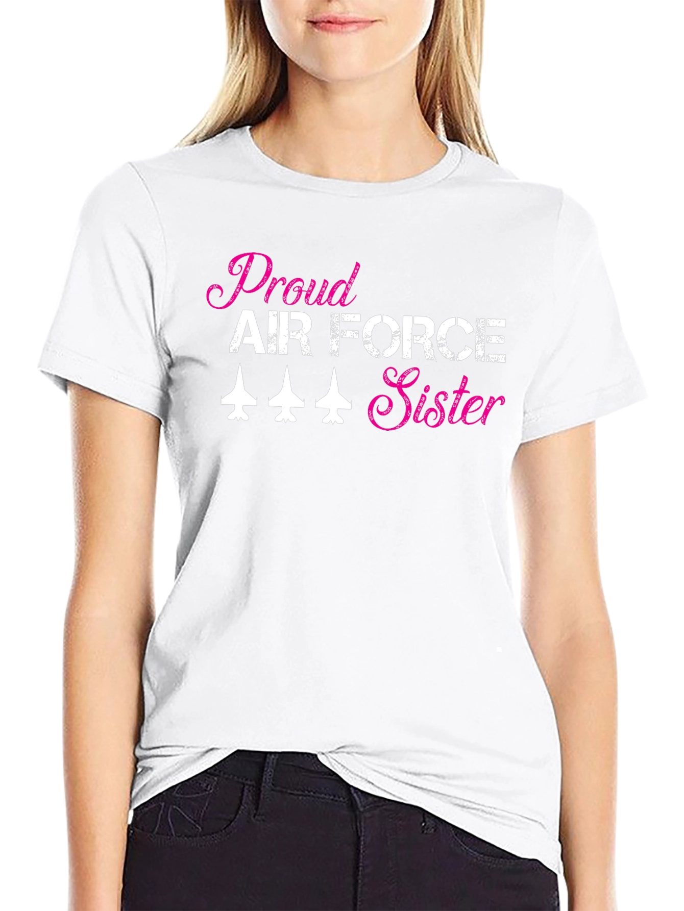 Proud Air Force Sister Graphic T-Shirt